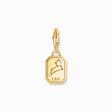 Breloque Charm signe du zodiaque Lion dor&eacute;e, orn&eacute;e de pierres de la collection Charm Club dans la boutique en ligne de THOMAS SABO